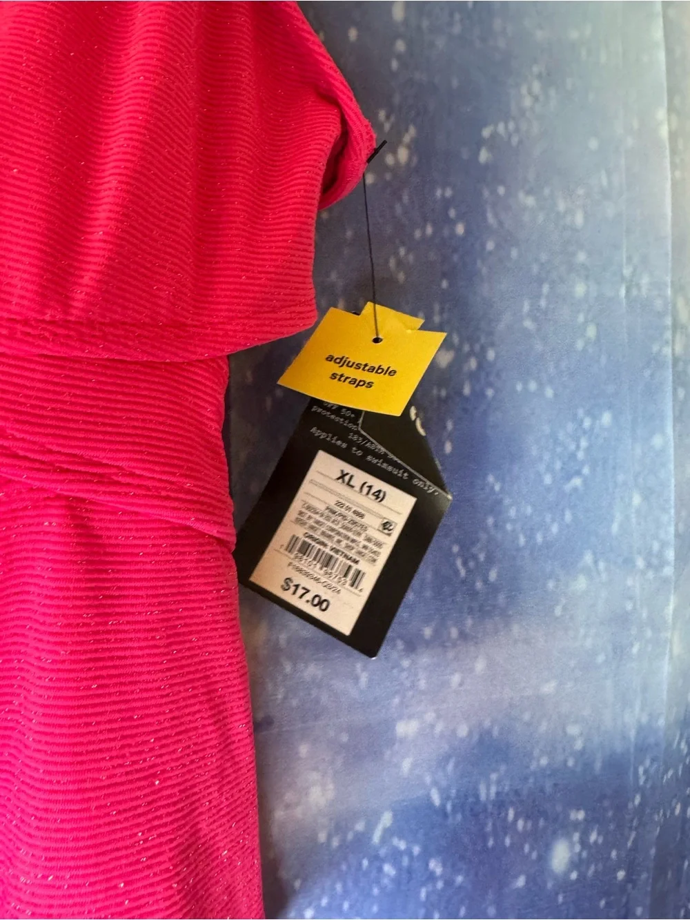 New pink art class once piece swimsuit size girls XL